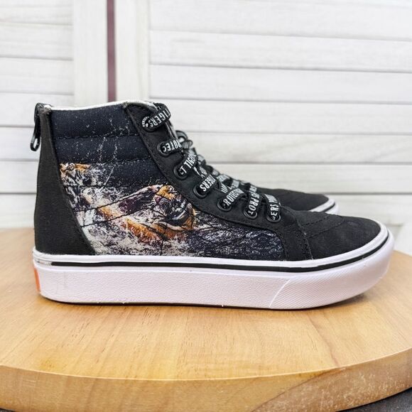 Vans x Discovery Channel Protect Tigers SK8 High Canvas Sneakers Black Kids 1 - Picture 14 of 14